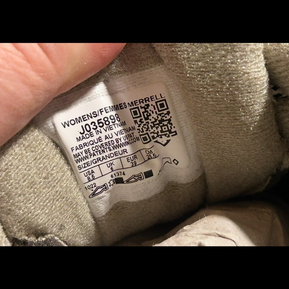 Merrell Moab 3 Trail Hiking Shoes Sneakers Taupe/Yellow Womans 8.5M - Picture 11 of 16